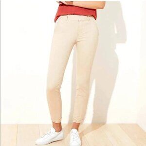 LOFT Cropped Marisa Fit Chinos in Light Beige Sz 12